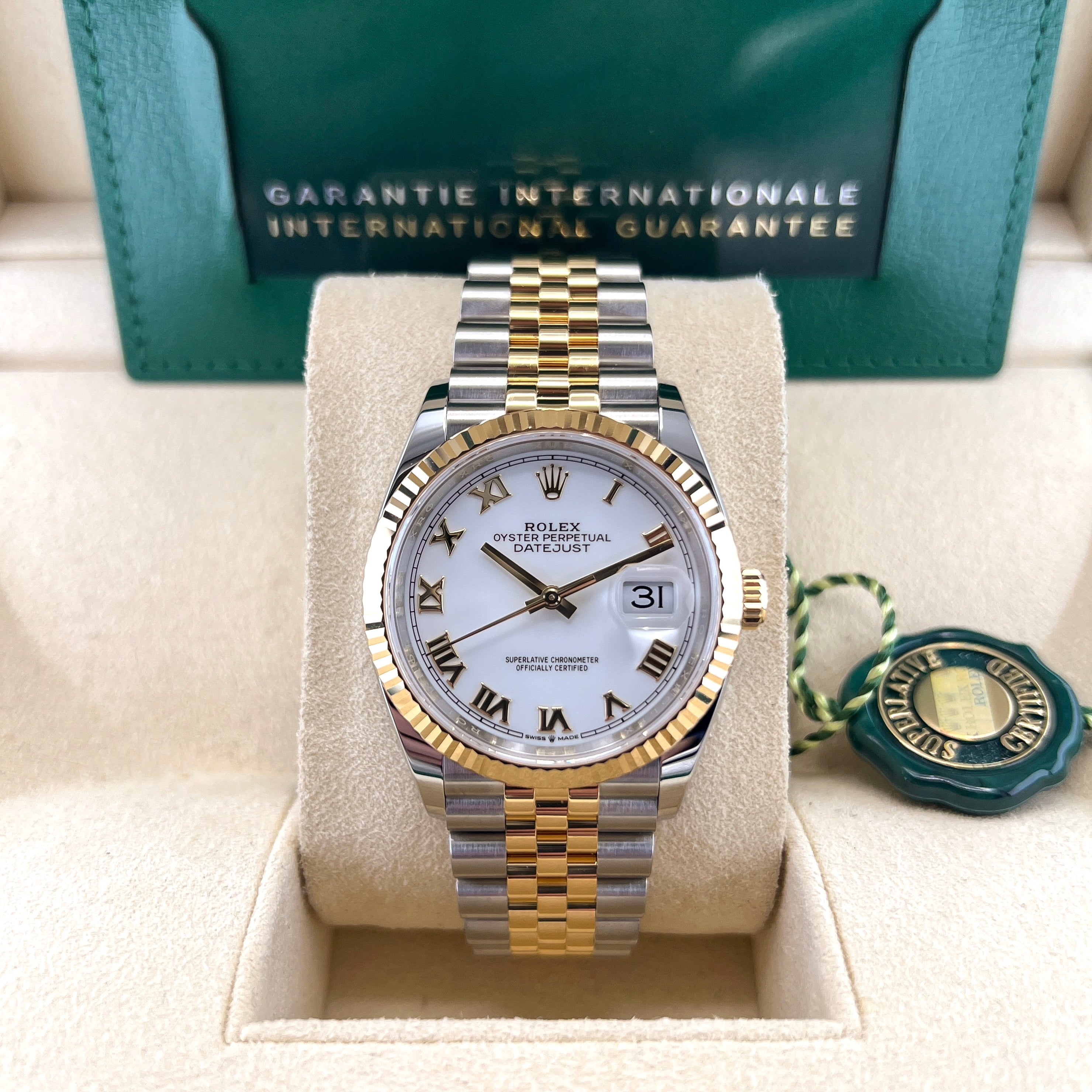 Datejust 36 126233 (White Roman Numeral Dial) Chronofinder Ltd