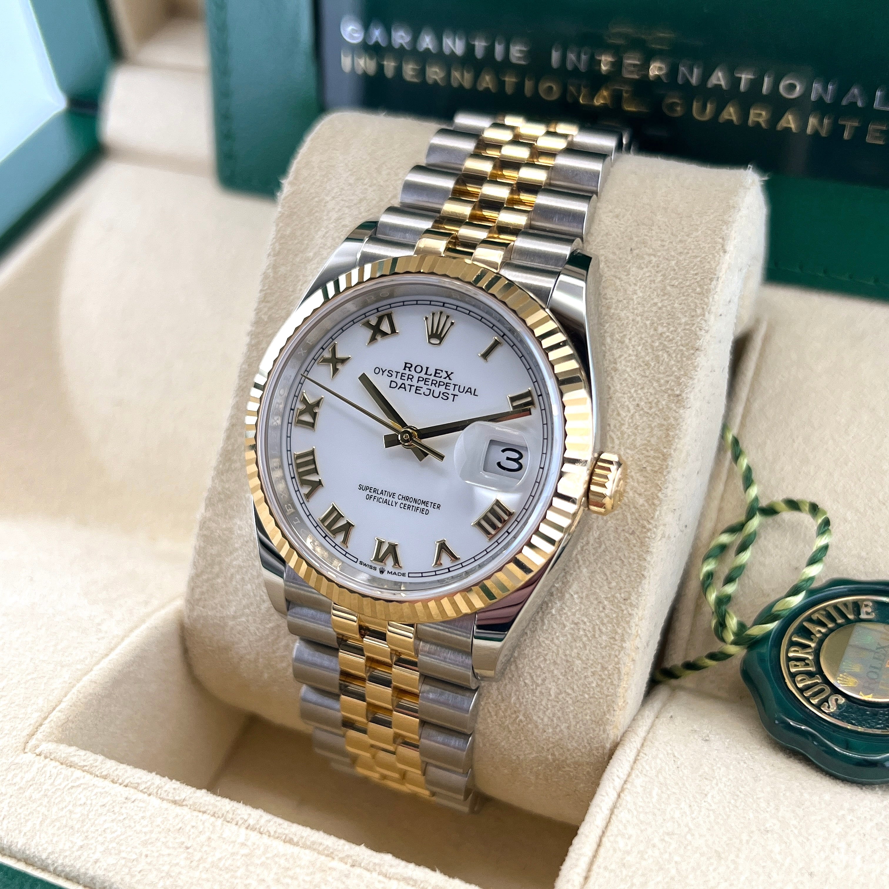 Datejust 36 126233 (White Roman Numeral Dial) Chronofinder Ltd