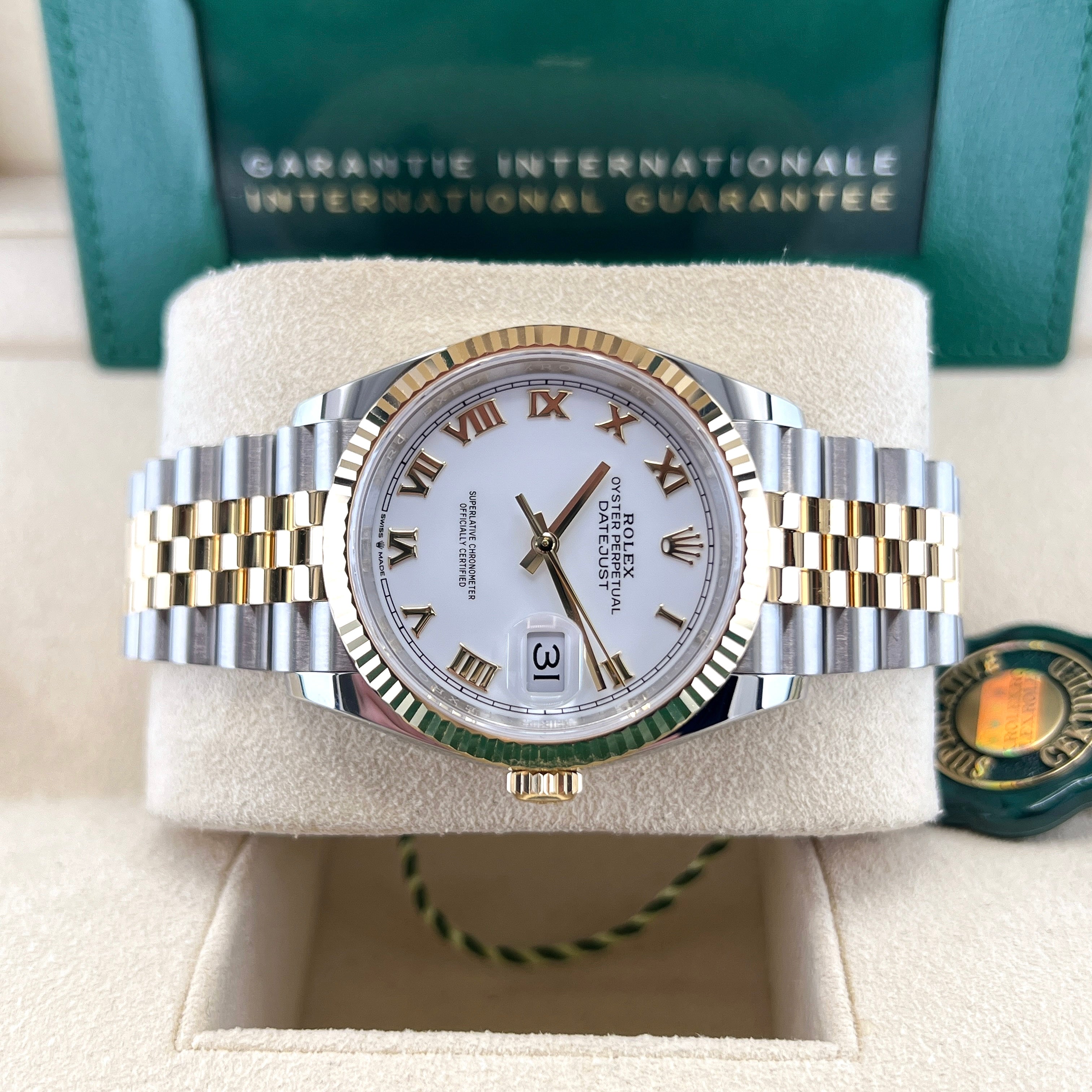 Datejust 36 126233 (White Roman Numeral Dial) Chronofinder Ltd