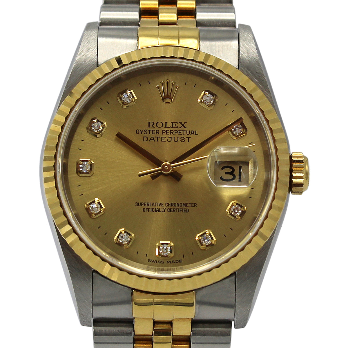 Datejust 36 16233 (Champagne Diamond Dial)