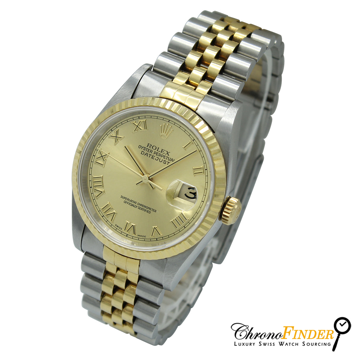 Datejust 36 16233 (Champagne Roman Numeral) Chronofinder Ltd