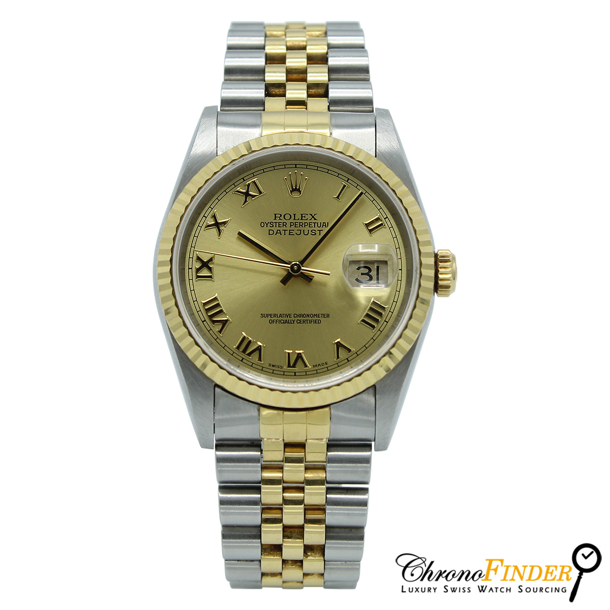 Datejust 36 16233 (Champagne Roman Numeral) Chronofinder Ltd