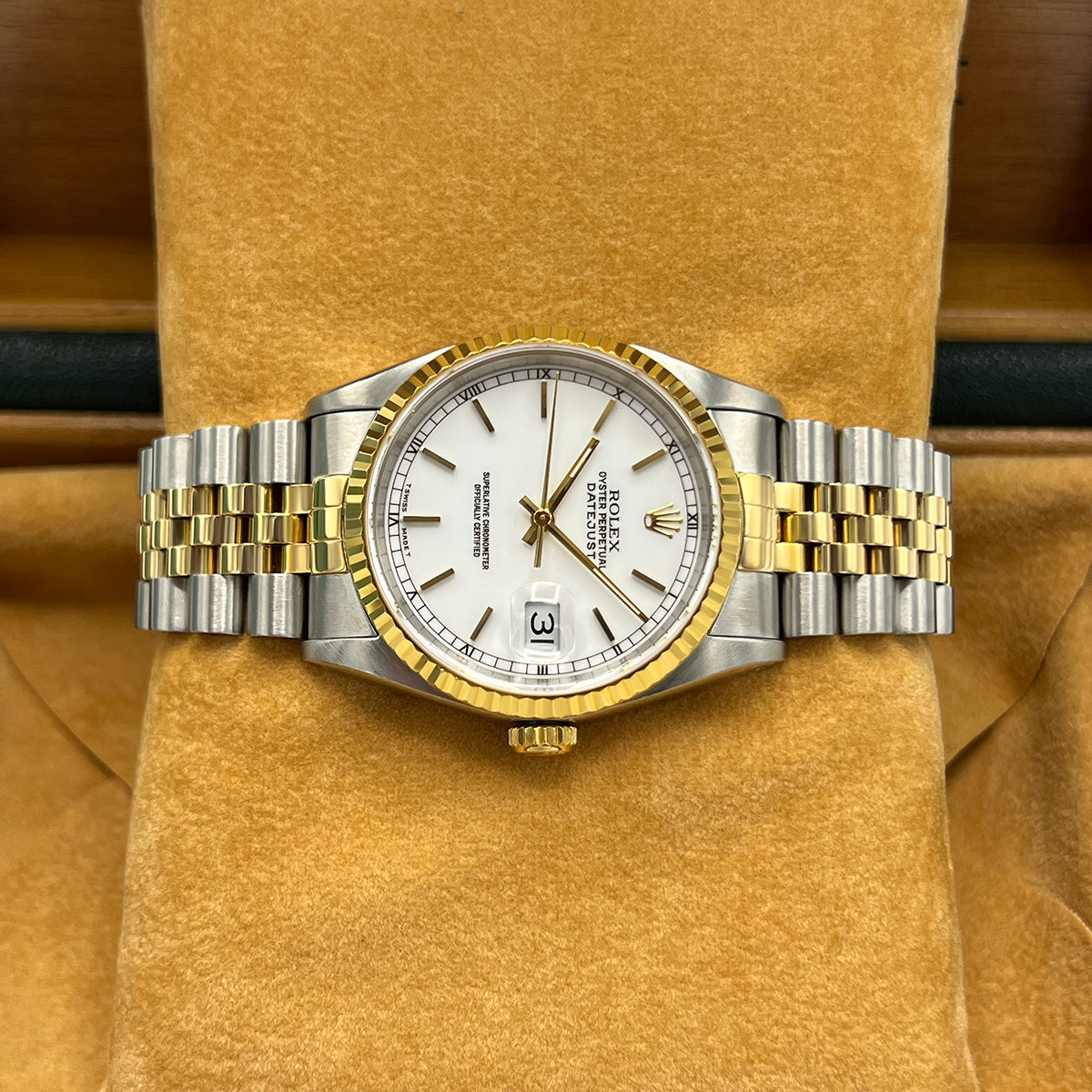 Datejust 36 16233 (White Baton Dial) Chronofinder Ltd