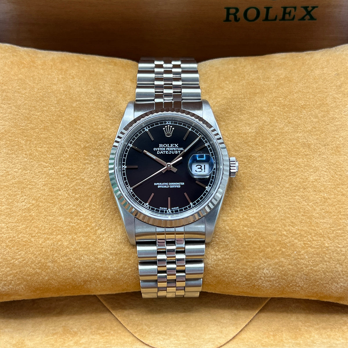 Datejust 36 16234 (Black Baton Dial) Chronofinder Ltd