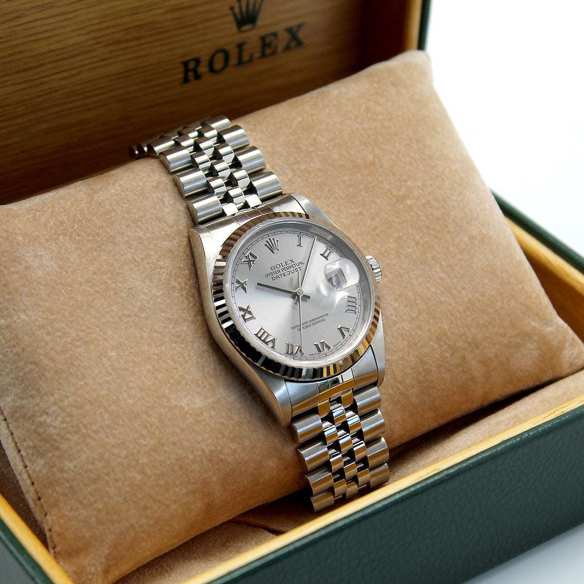 Rolex Datejust 36mm 16234 Rhodium Roman Numeral Dial Chronofinder Chronofinder Ltd