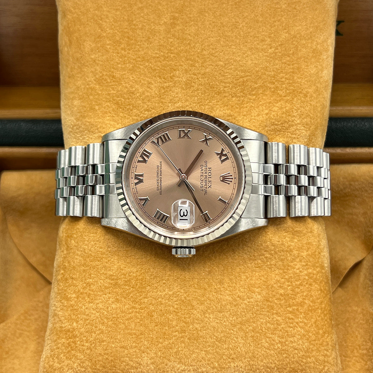 Datejust 36 16234 (Salmon Roman Numeral Dial) Chronofinder Ltd