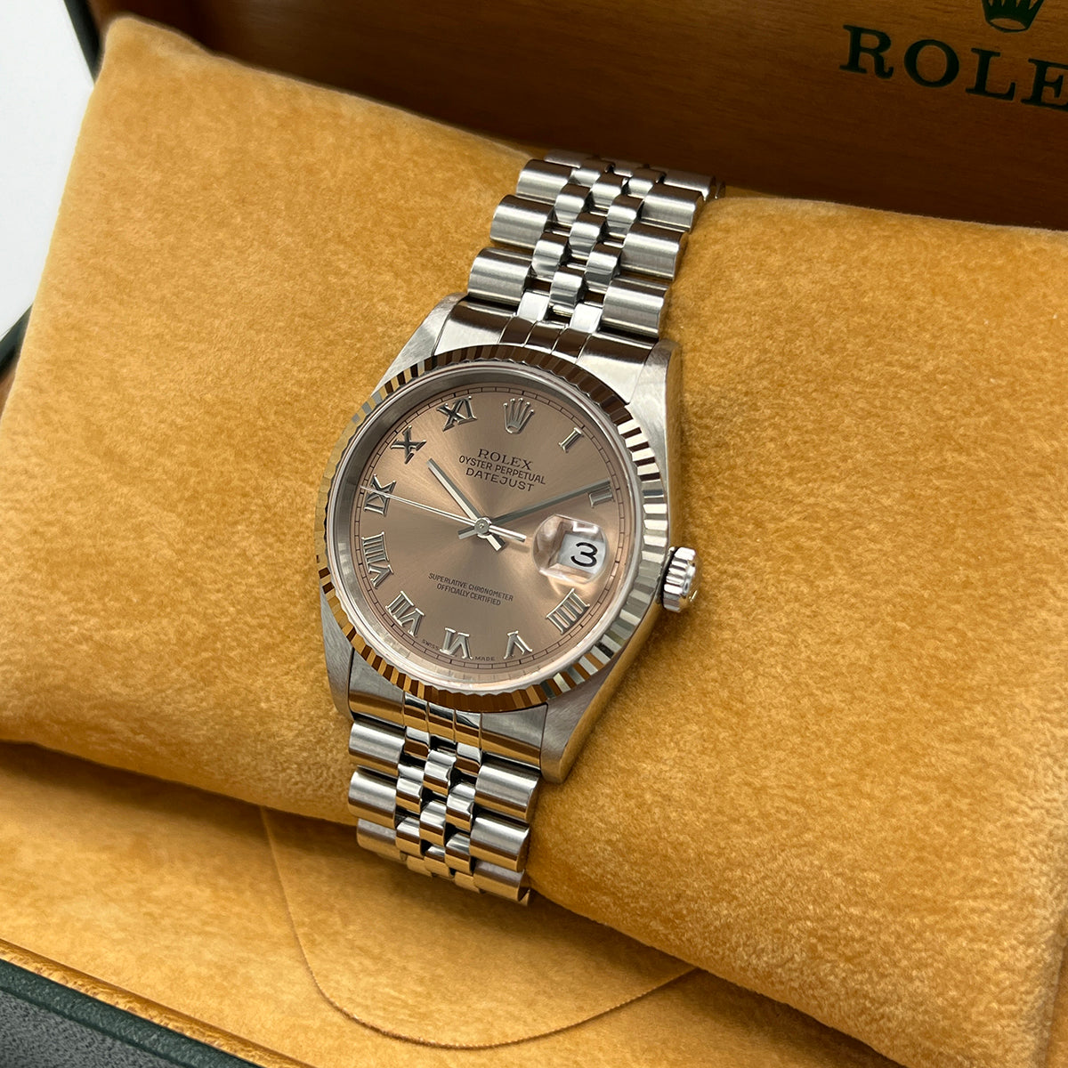 Datejust 36 16234 (Salmon Roman Numeral Dial) Chronofinder Ltd