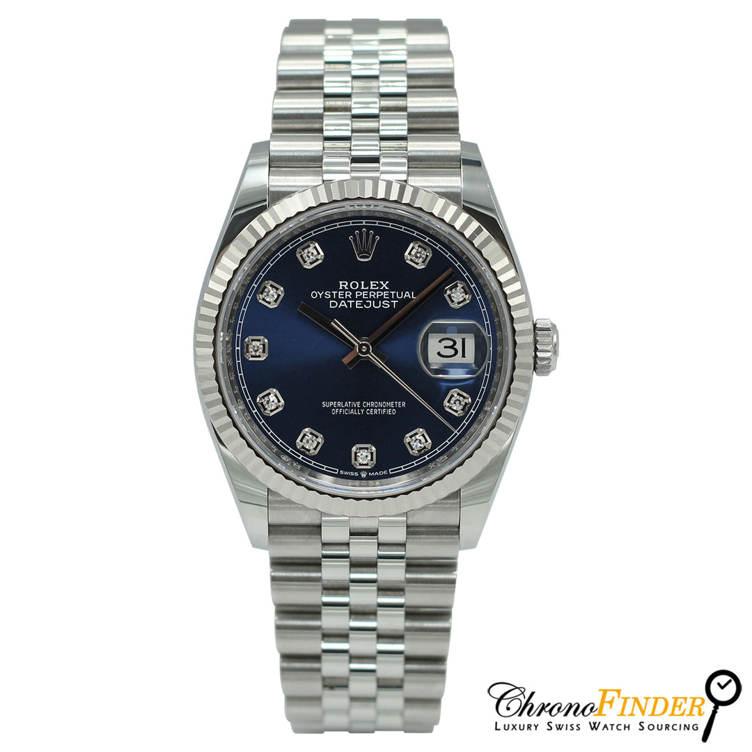 Datejust 36mm 126234 (Navy Blue Diamond Dial) Chronofinder Ltd