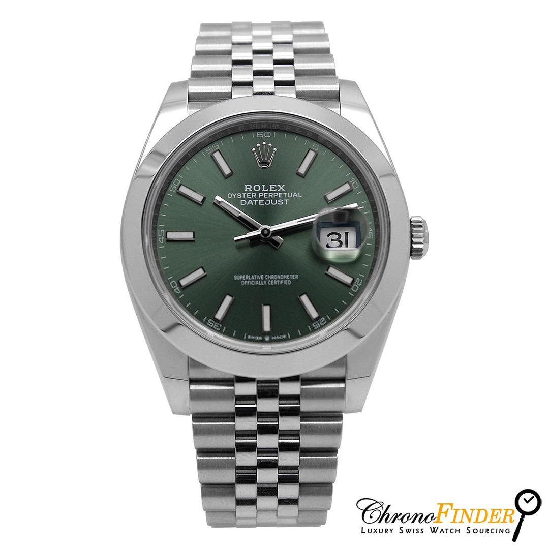 Datejust 41 126300 Jubilee Bracelet (Mint Green Dial) Chronofinder Ltd