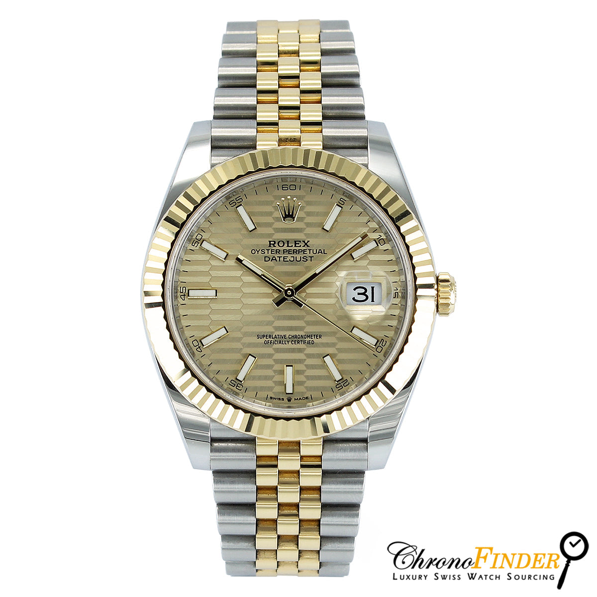 Datejust 41 126333 (Champagne Motif Dial - Jubilee) Chronofinder Ltd