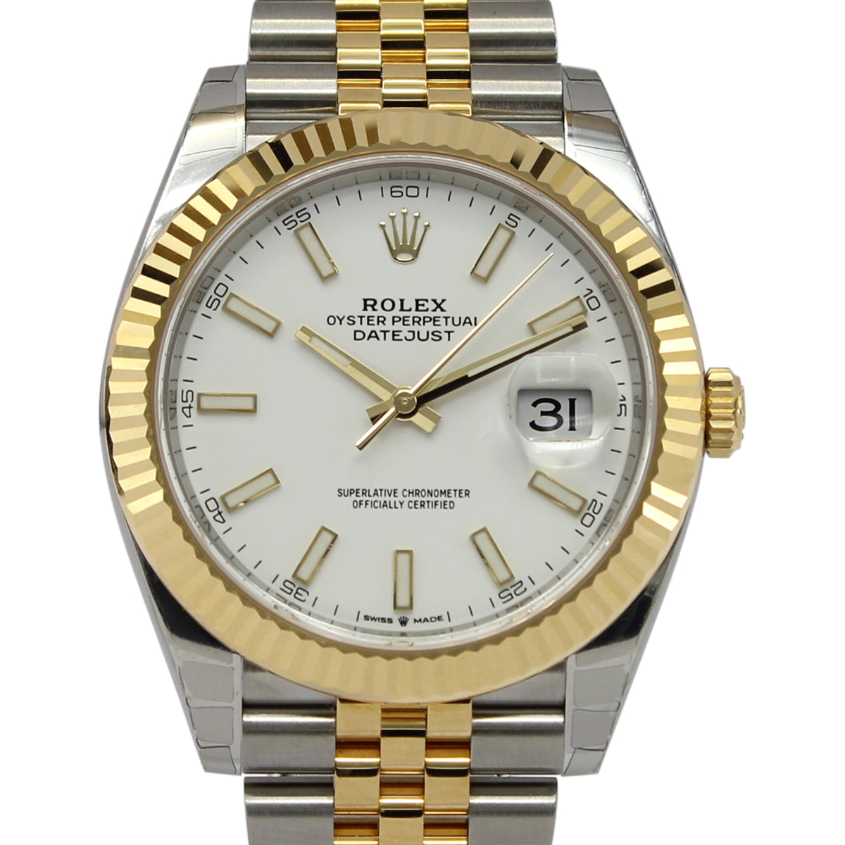 Datejust 41 126333 (White Baton Dial - Jubilee)