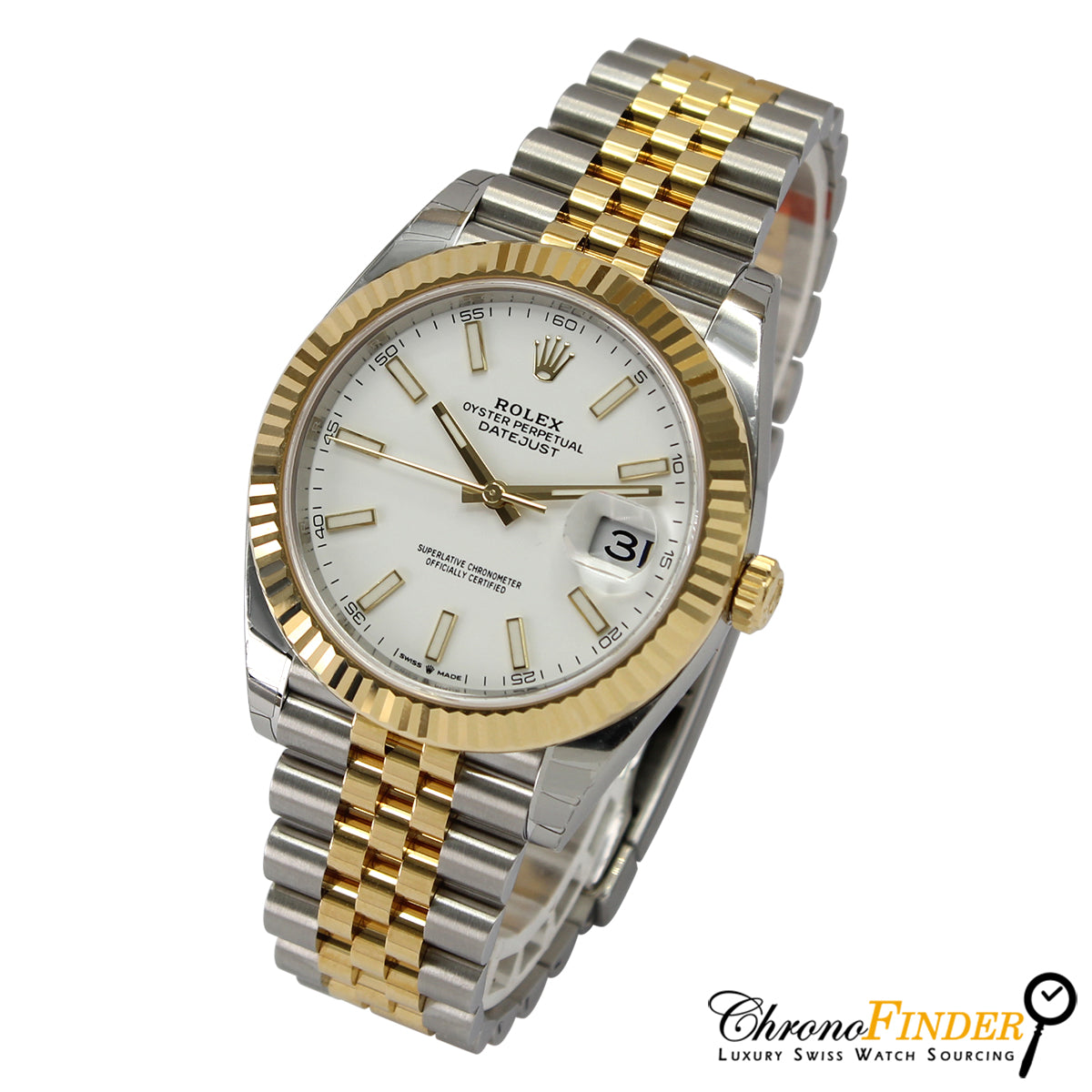 Datejust 41 126333 (White Baton Dial - Jubilee)