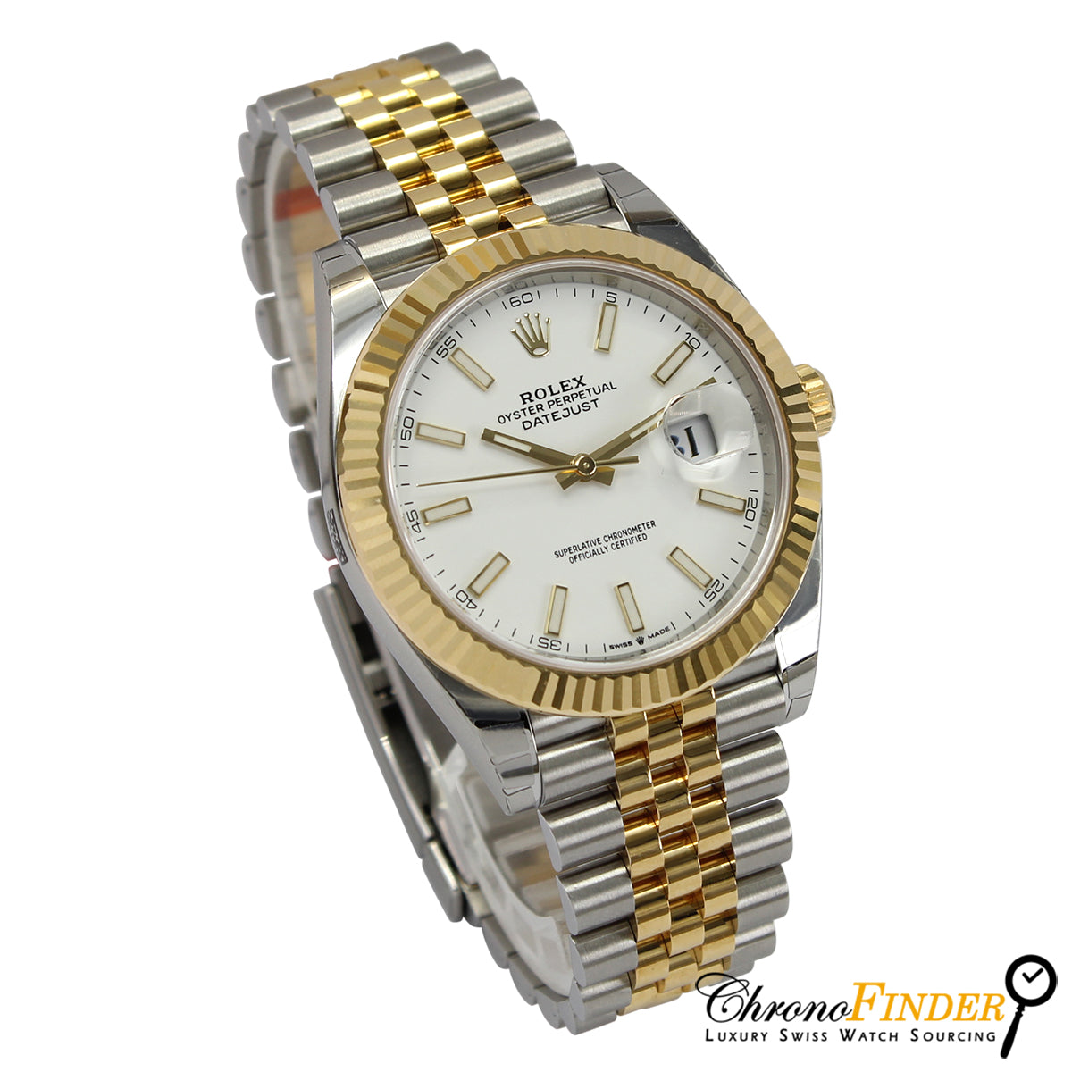 Datejust 41 126333 (White Baton Dial - Jubilee) Chronofinder Ltd