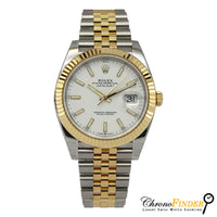 Datejust 41 126333 (White Baton Dial - Jubilee) Chronofinder Ltd