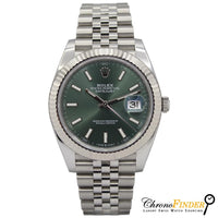 Datejust 41 126334 (Mint Green Baton Dial-Jubilee) Chronofinder Ltd