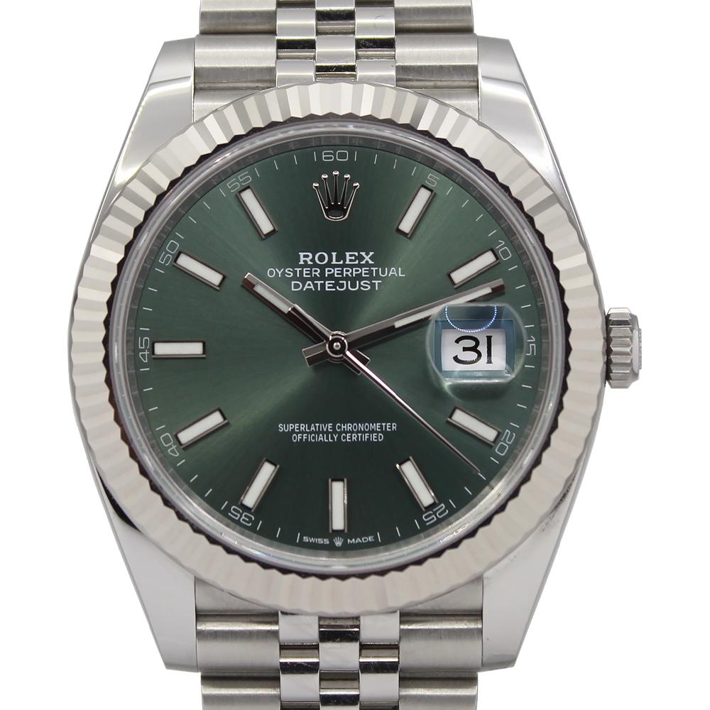 Datejust 41 126334 (Mint Green Baton Dial-Jubilee) Chronofinder Ltd