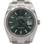 Load image into Gallery viewer, Datejust 41 126334 (Mint Green Baton Dial-Oyster) Chronofinder Ltd
