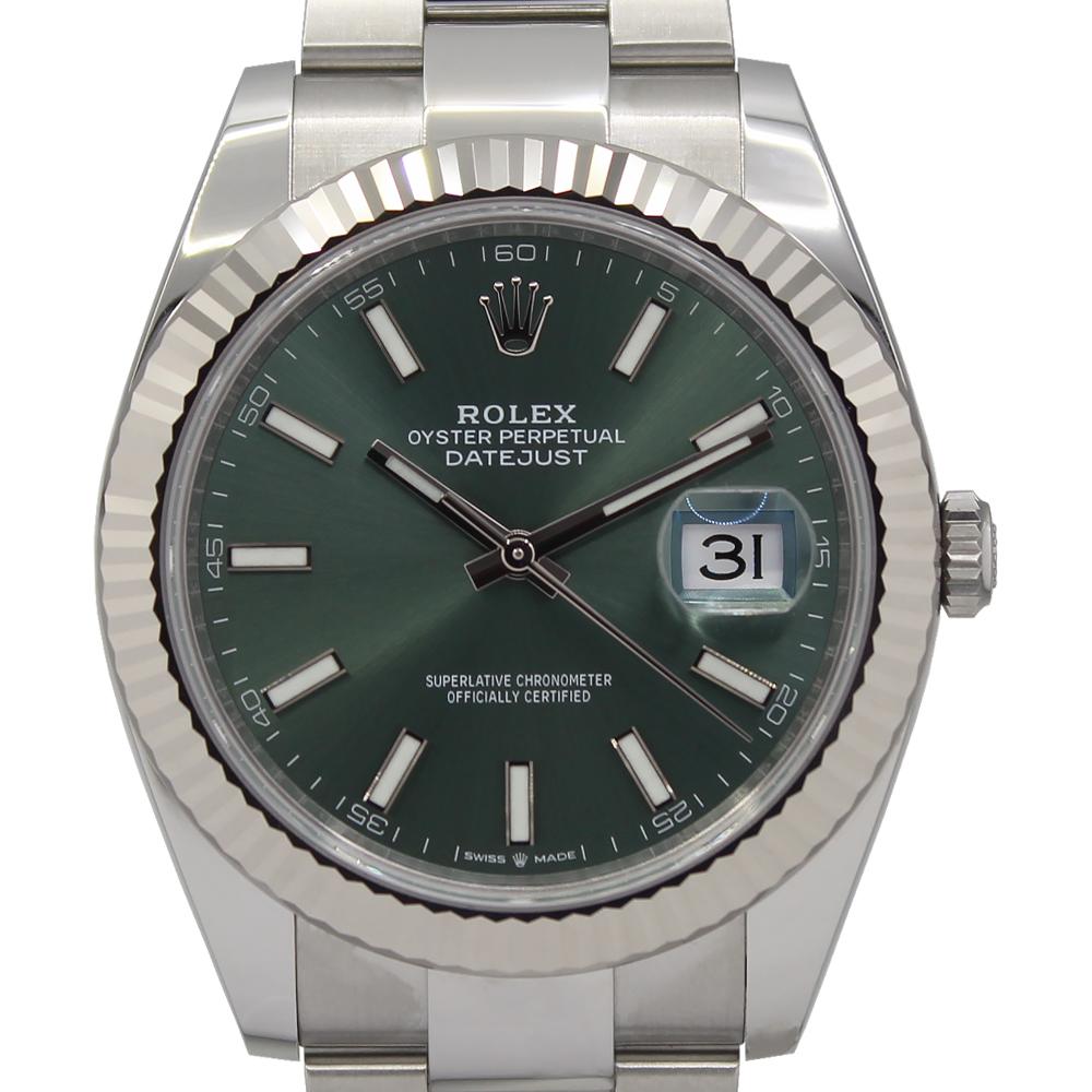 Datejust 41 126334 (Mint Green Baton Dial-Oyster)