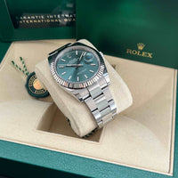 Datejust 41 126334 (Mint Green Baton Dial-Oyster) Chronofinder Ltd