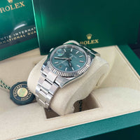 Datejust 41 126334 (Mint Green Baton Dial-Oyster) Chronofinder Ltd