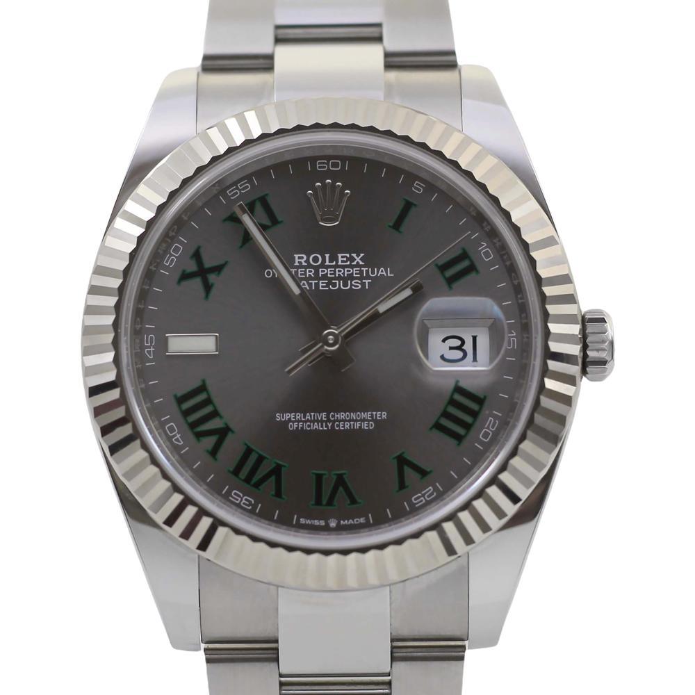 Rolex Datejust 41 126334 Wimbledon Dial Watch with Jubilee Bracelet