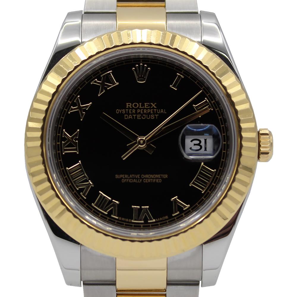 Datejust II 116333 (Black Roman Numeral Dial)