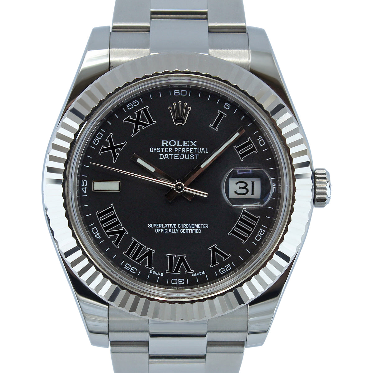 Datejust II 116334 (Charcoal Roman Numeral Dial) Chronofinder Ltd