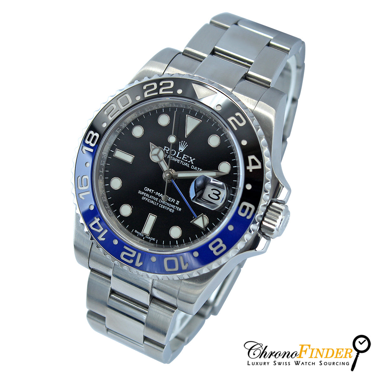 Rolex GMT-Master II 116710BLNR Batman Watch with Black Dial and Jubilee Bracelet