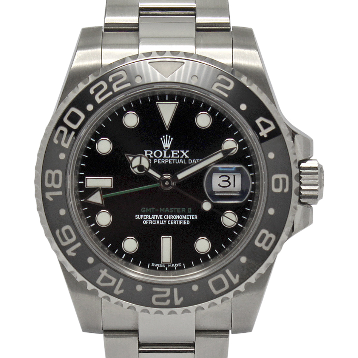 Rolex GMT-Master II 116710LN Black Dial Watch with Oyster Steel Bracelet