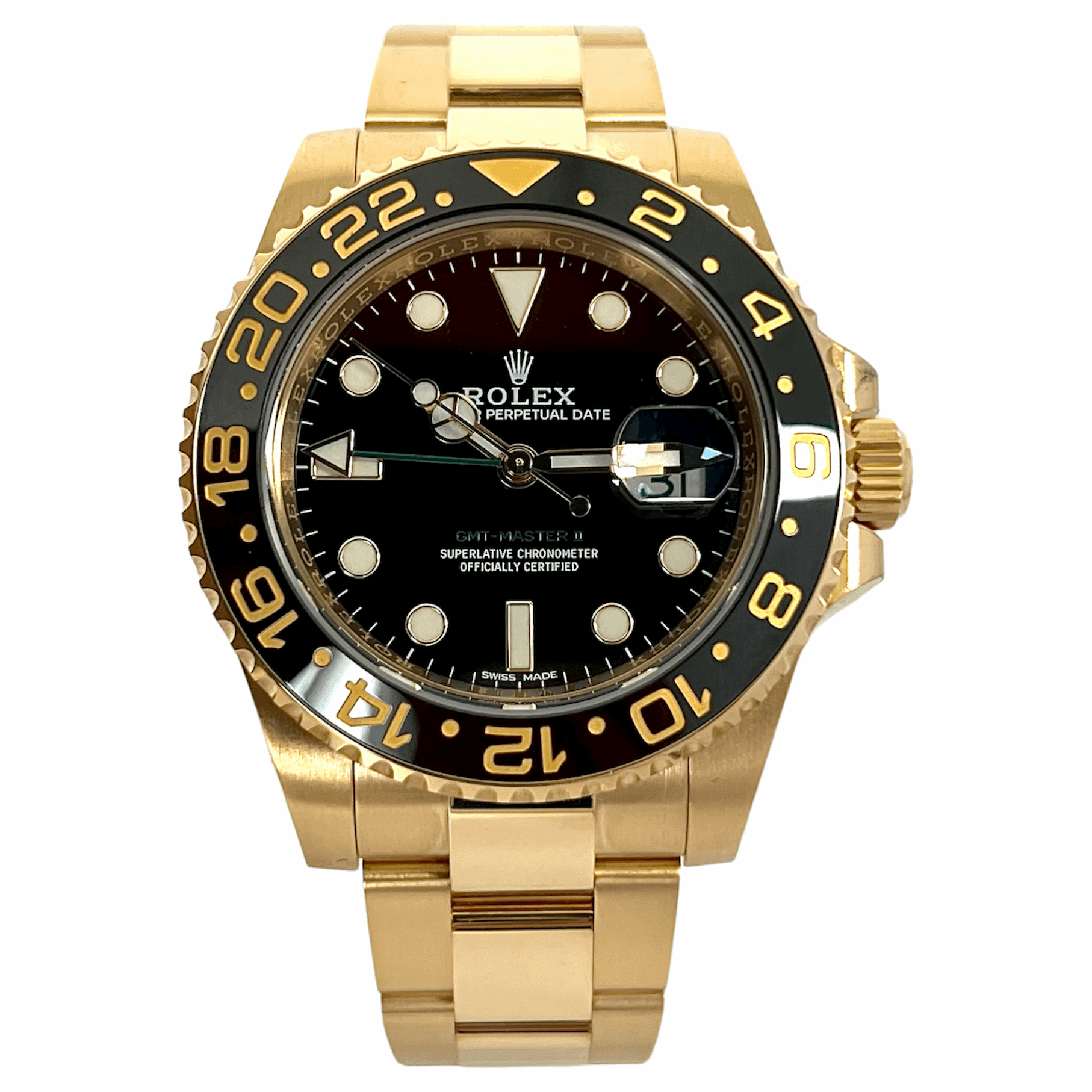 Rolex GMT-Master II 116718LN luxury watch with black and green bezel