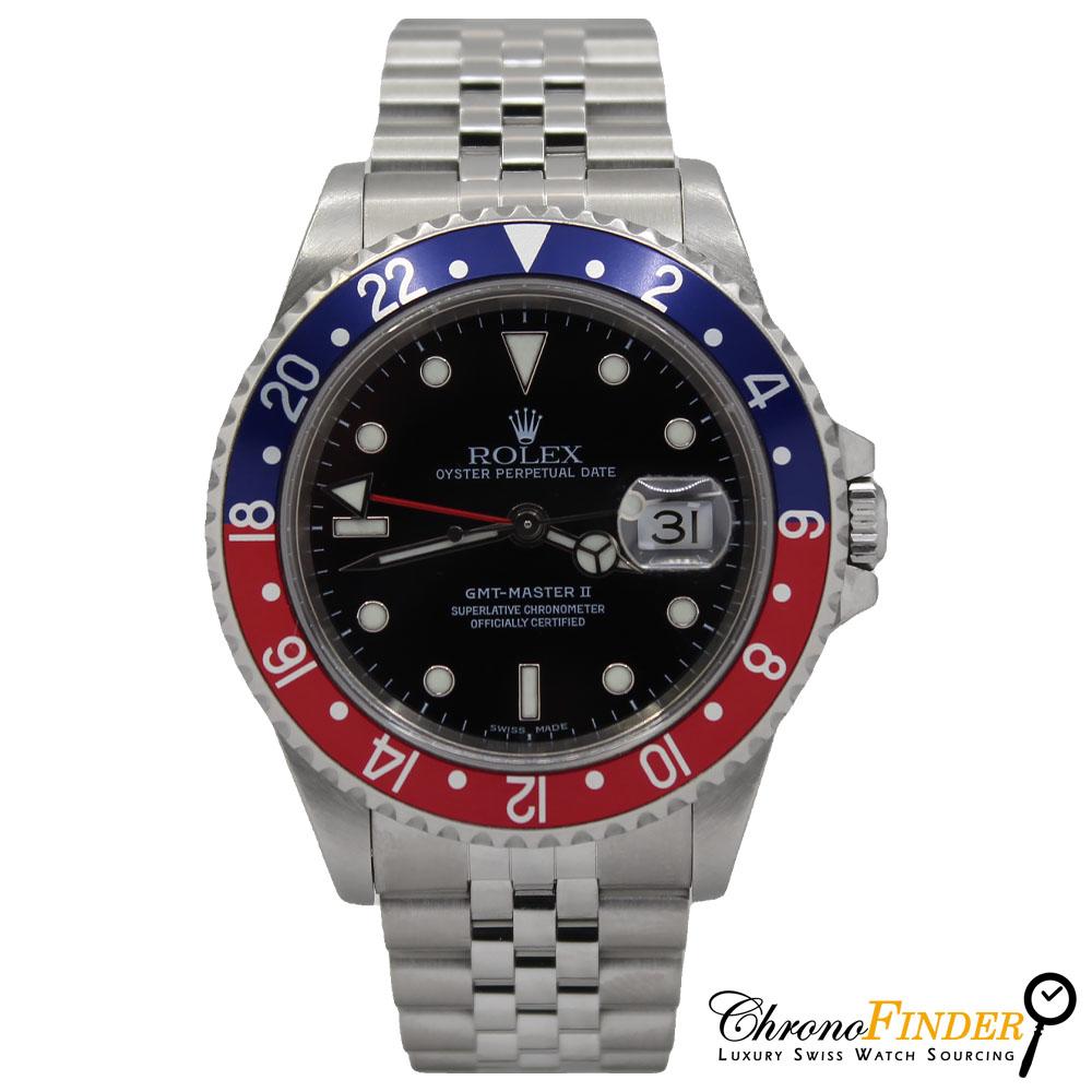 GMT-Master II 16710 (Blue-Red Bezel-Jubilee Bracelet) Chronofinder Ltd