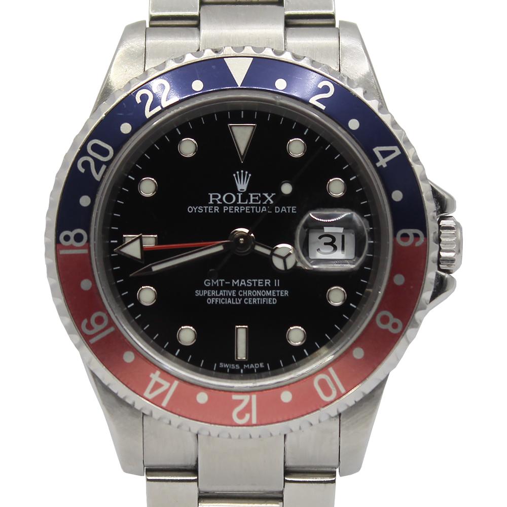 Rolex GMT-Master II 16710 with faded blue and red bezel