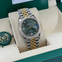 Datejust 36 126283RBR (Olive Green Roman Dial)