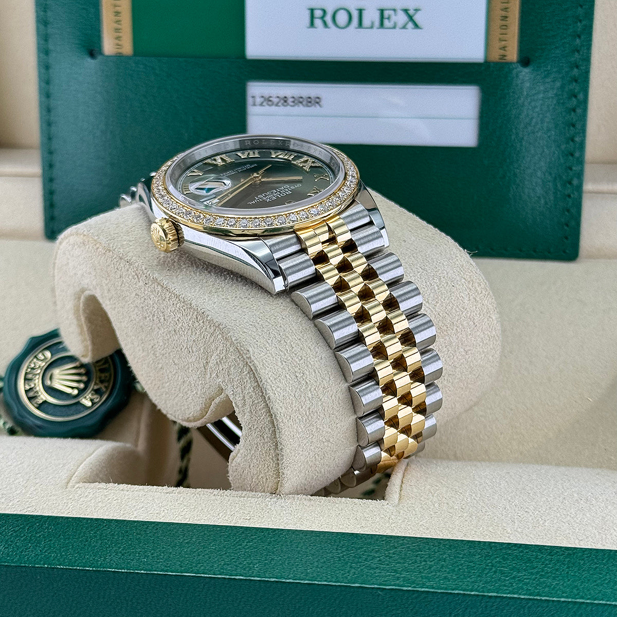 Datejust 36 126283RBR (Olive Green Roman Dial)