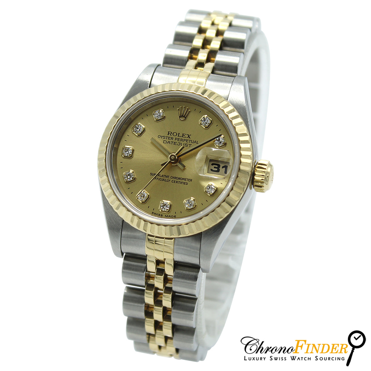 Lady Datejust 26mm 69173 (Champagne Diamond Dial)