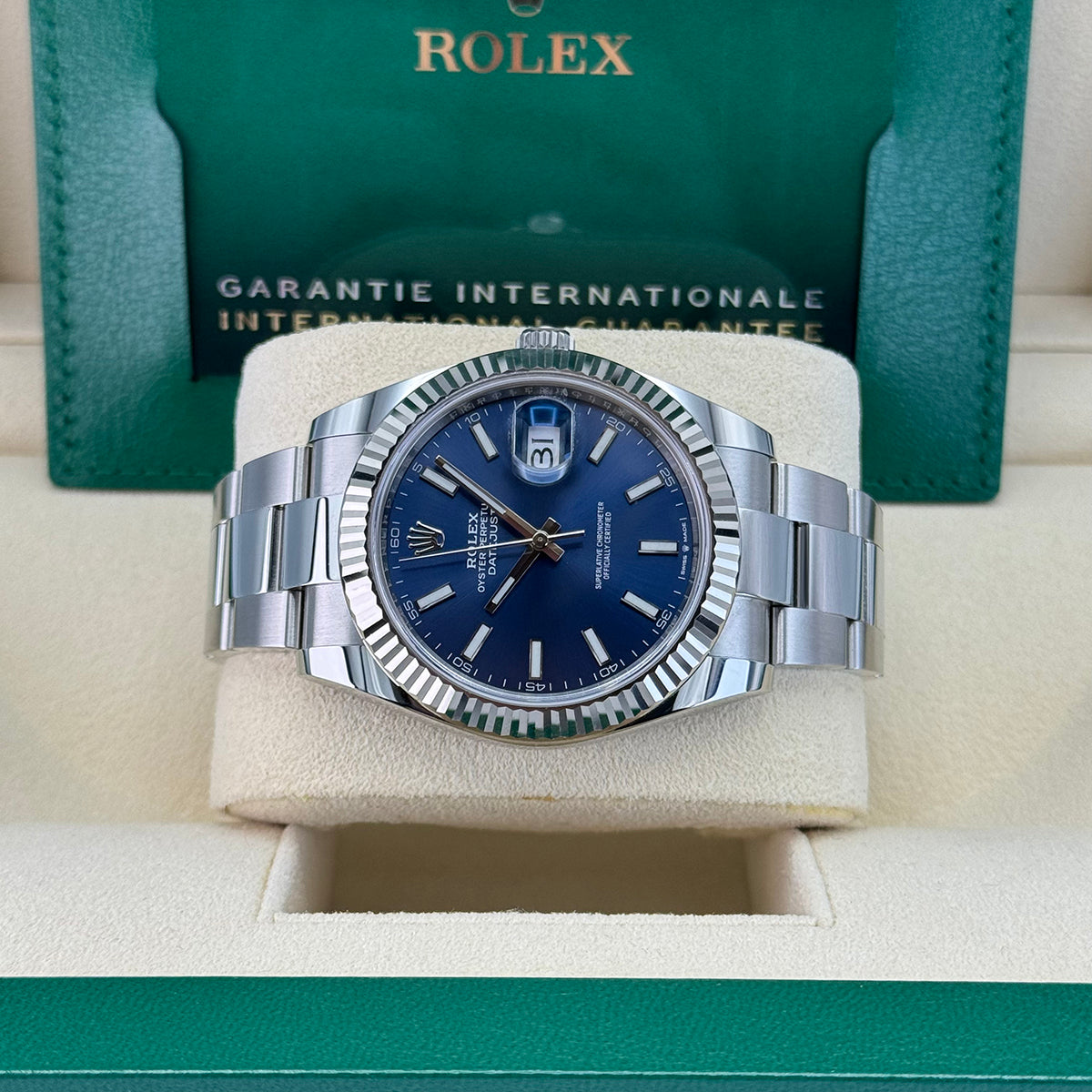 Datejust 41 blue face hotsell