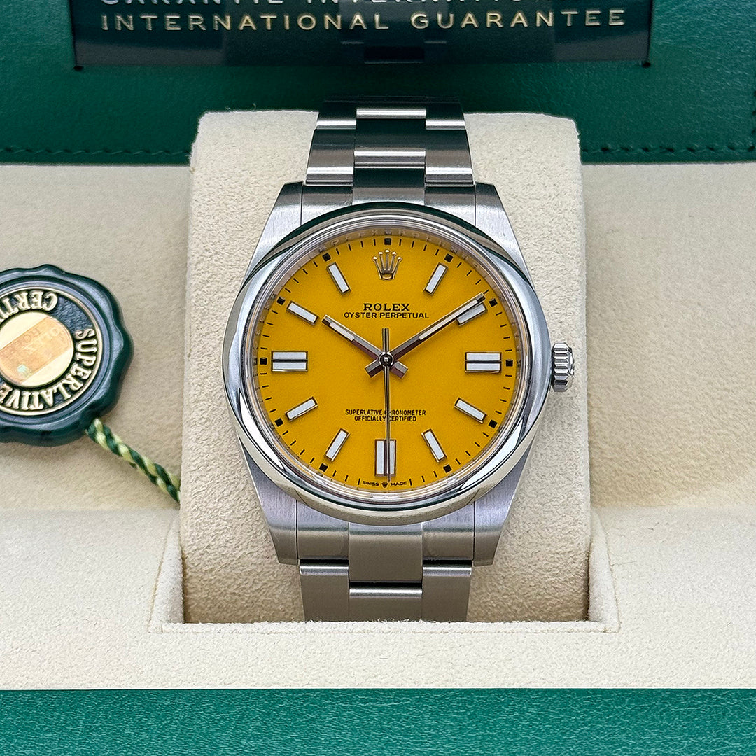 Oyster Perpetual 41 124300 (Mustard Yellow Dial)