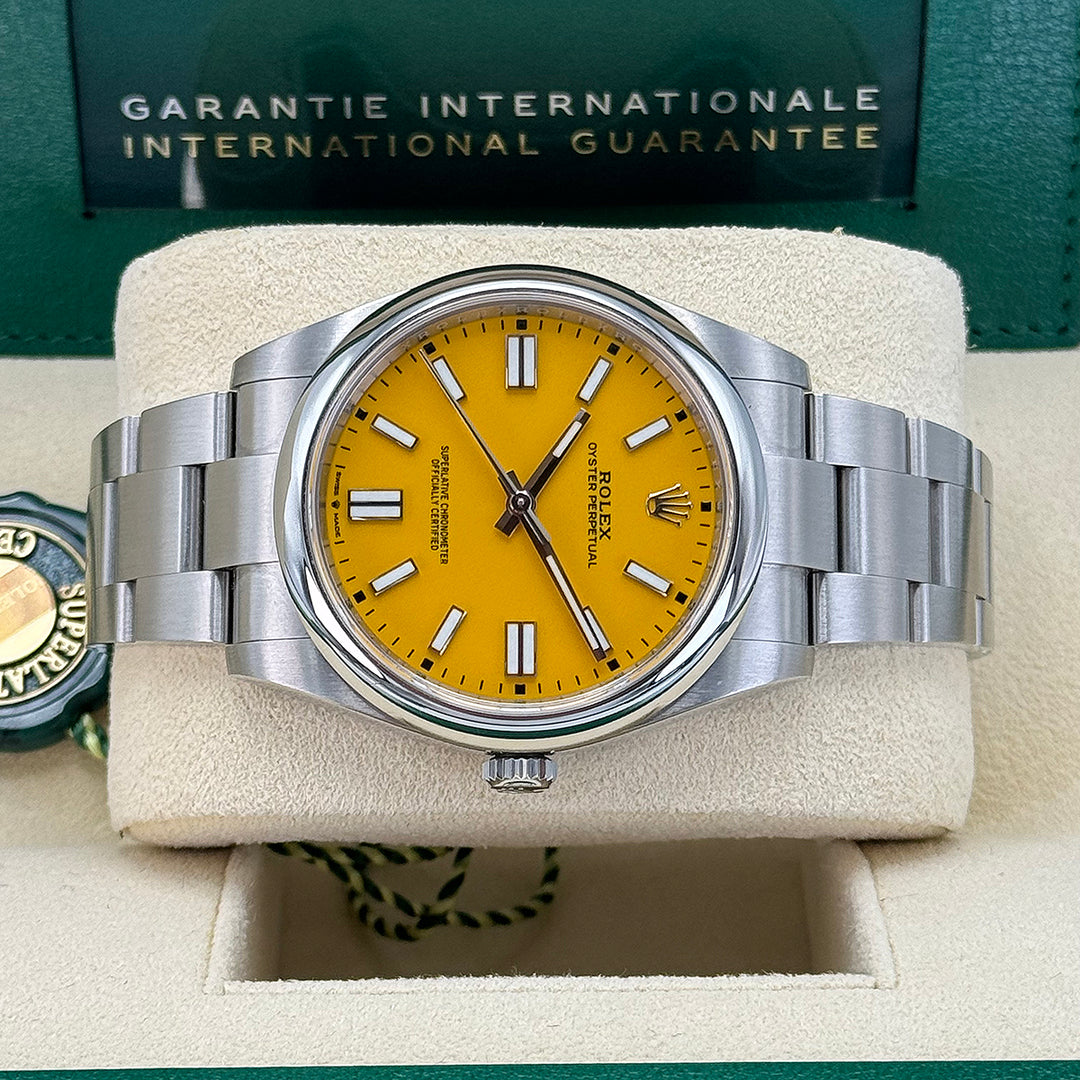 Oyster Perpetual 41 124300 (Mustard Yellow Dial)