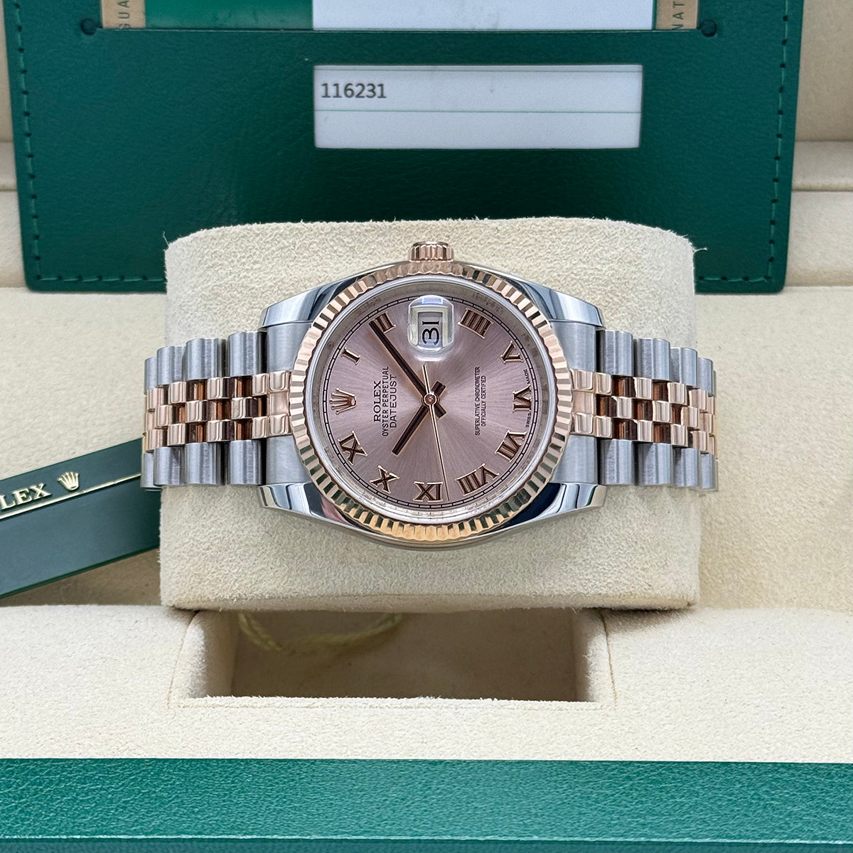 Datejust 36 116231 (Rose Roman Numeral Dial)