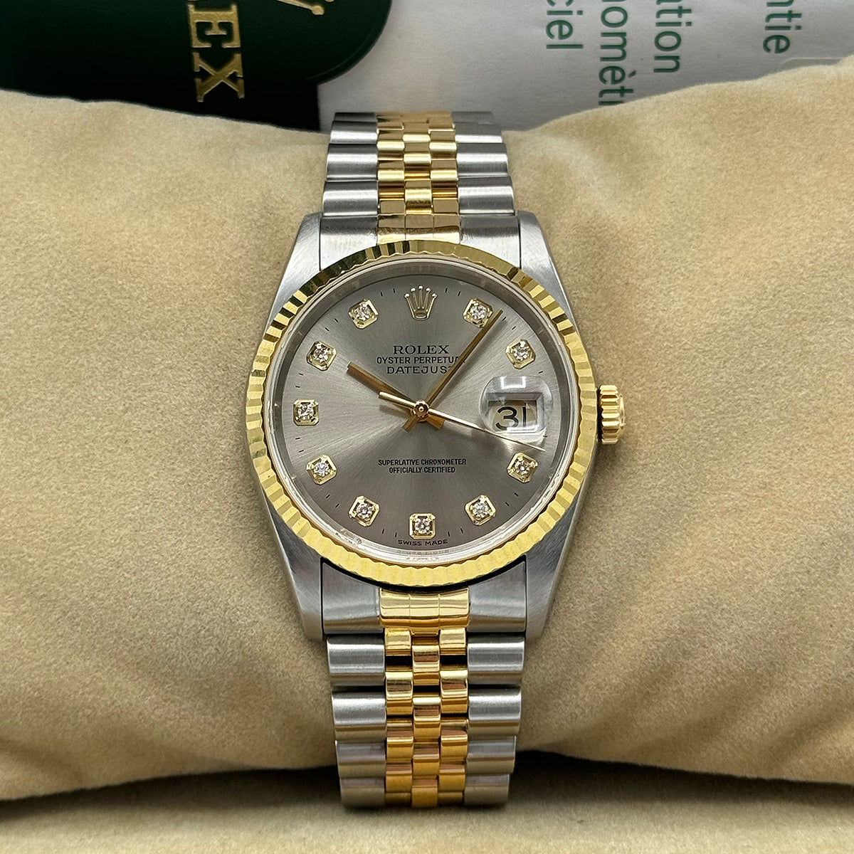 Datejust 36 16233 (Silver Diamond Dial)