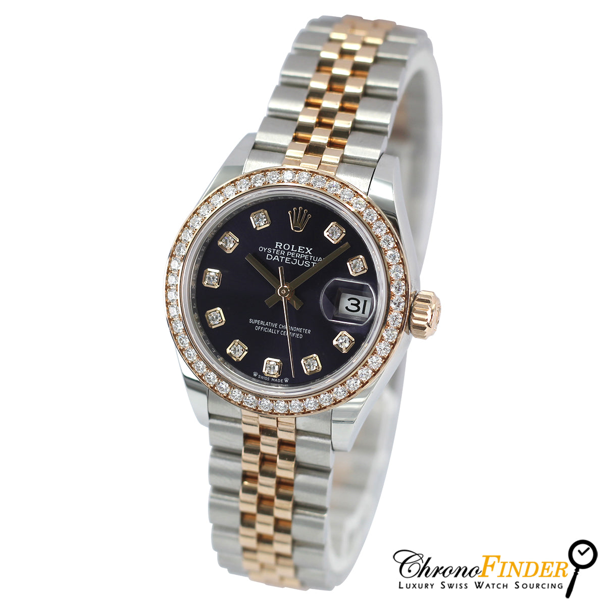 Lady-Datejust 279381RBR (Aubergine Diamond Dial)