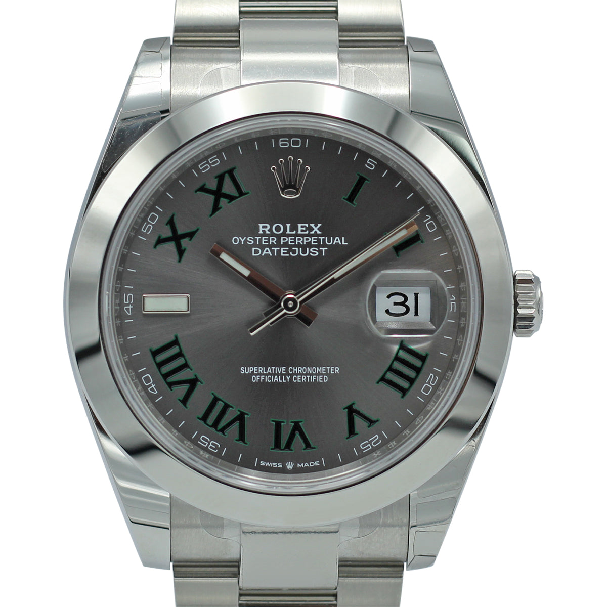 Datejust 41 126300 Oyster Bracelet (Wimbledon Dial)