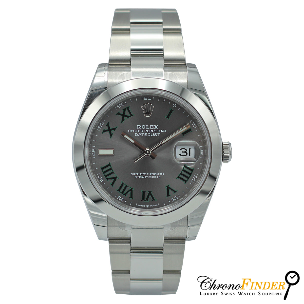 Datejust 41 126300 Oyster Bracelet (Wimbledon Dial)