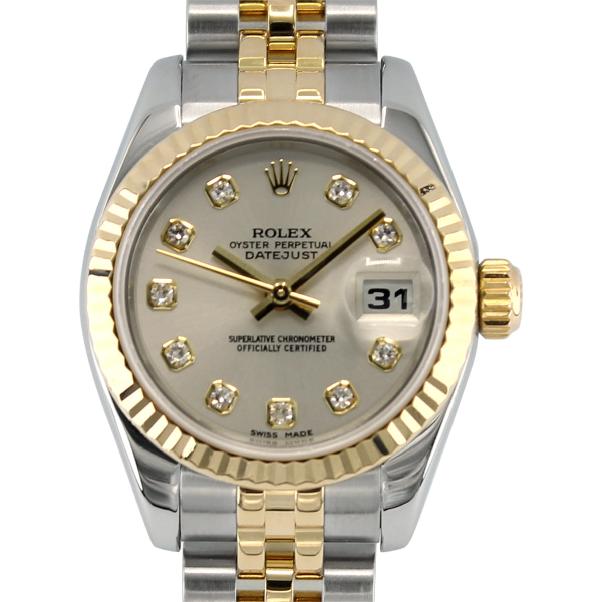 Lady-Datejust 179173 (Silver Diamond Dial)