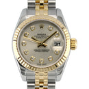 Lady-Datejust 179173 (Silver Diamond Dial)