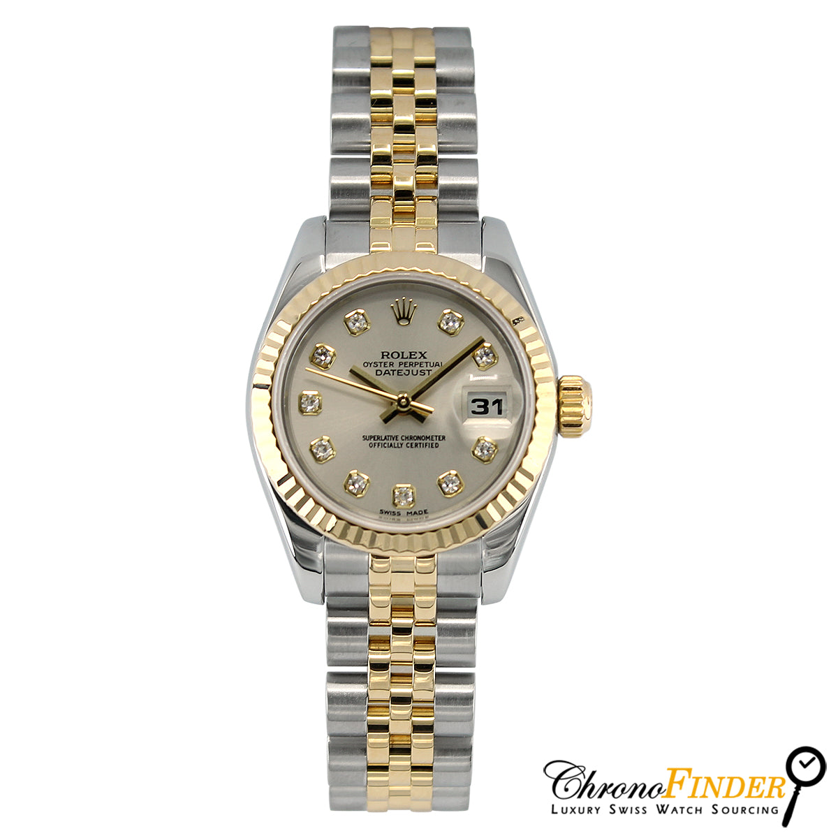 Lady-Datejust 179173 (Silver Diamond Dial) Chronofinder Ltd