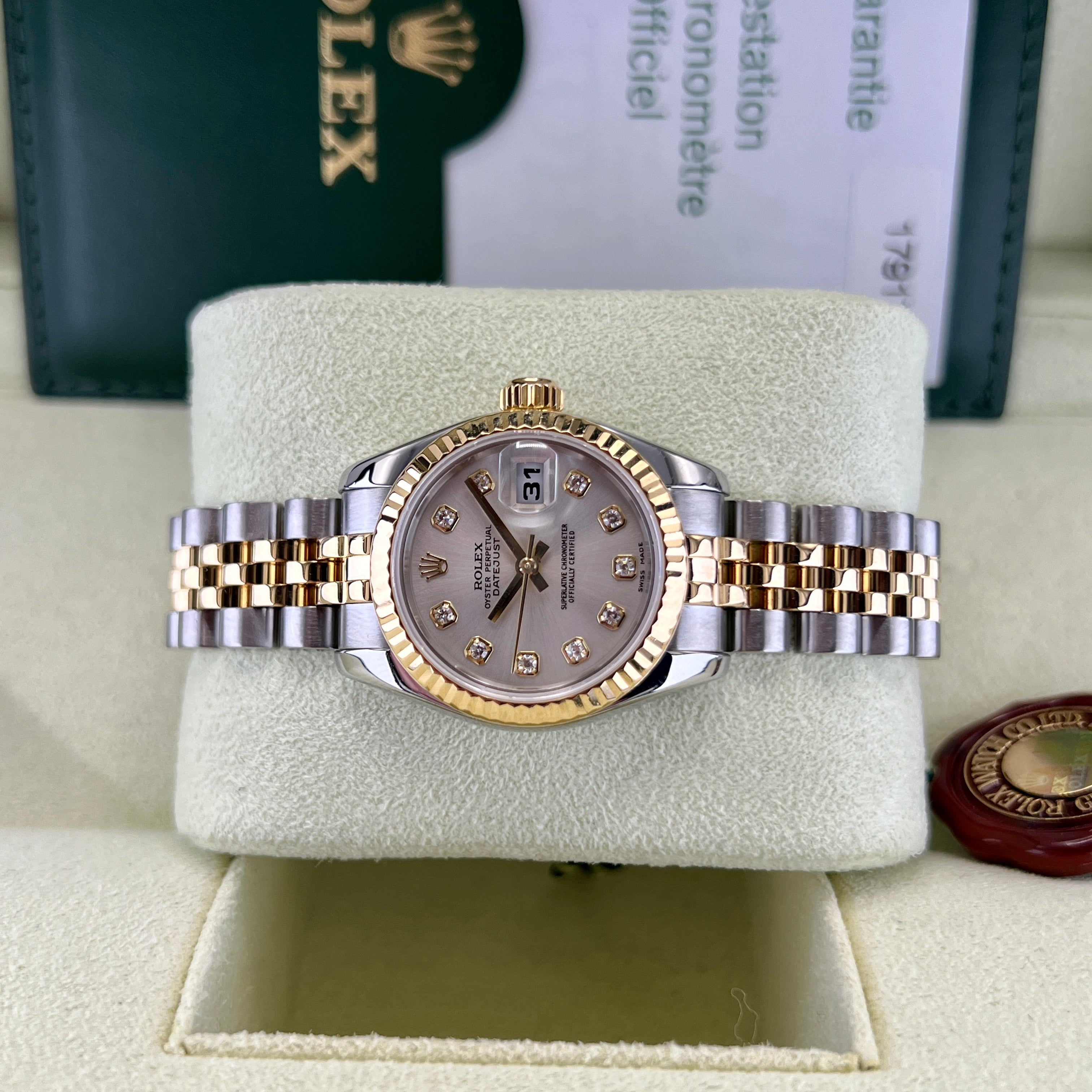 Lady-Datejust 179173 (Silver Diamond Dial) Chronofinder Ltd