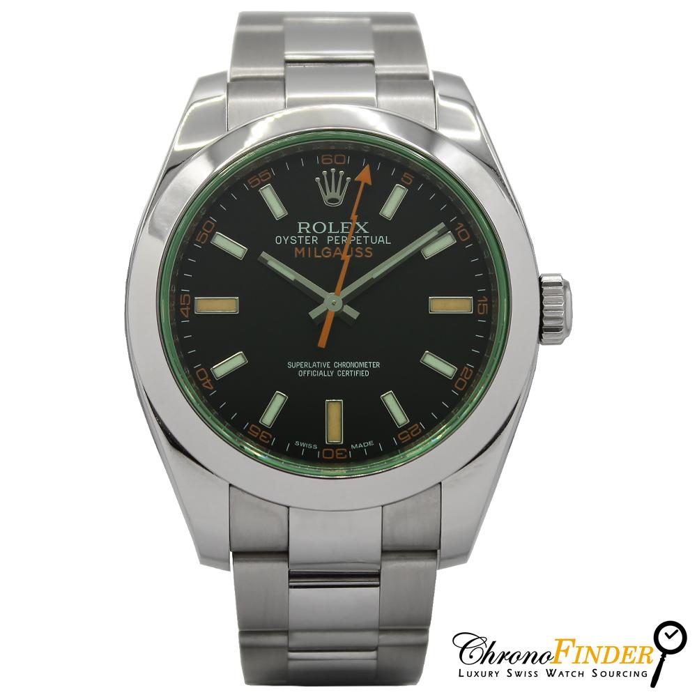 Milgauss 116400GV (Black Dial-Green Glass) Chronofinder Ltd