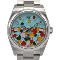 Rolex Oyster Perpetual 36mm model 126000 vibrant Celebration dial