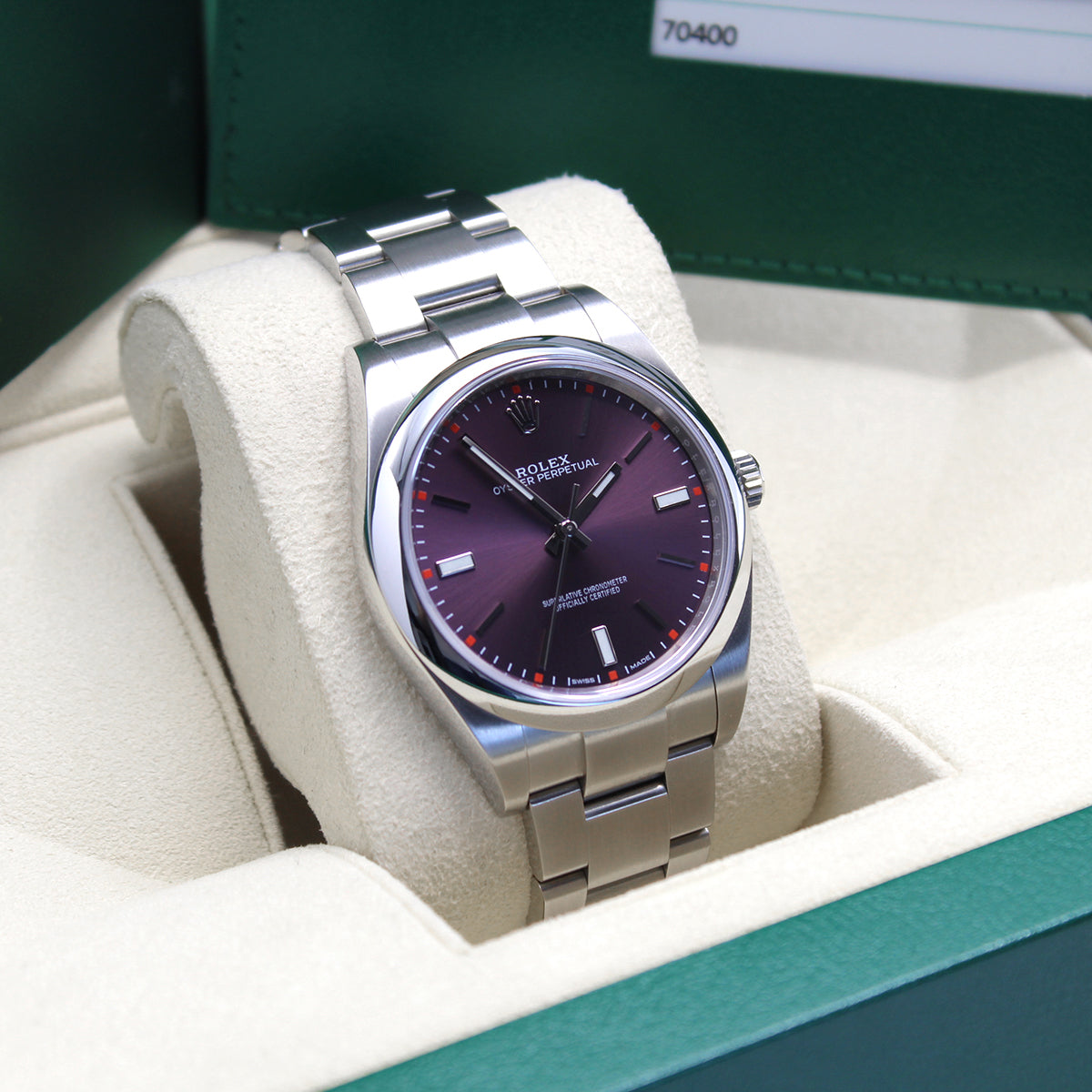 Rolex 114300 red grape sale